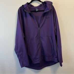 Nike DryFit zip up hoody purple men’s XL